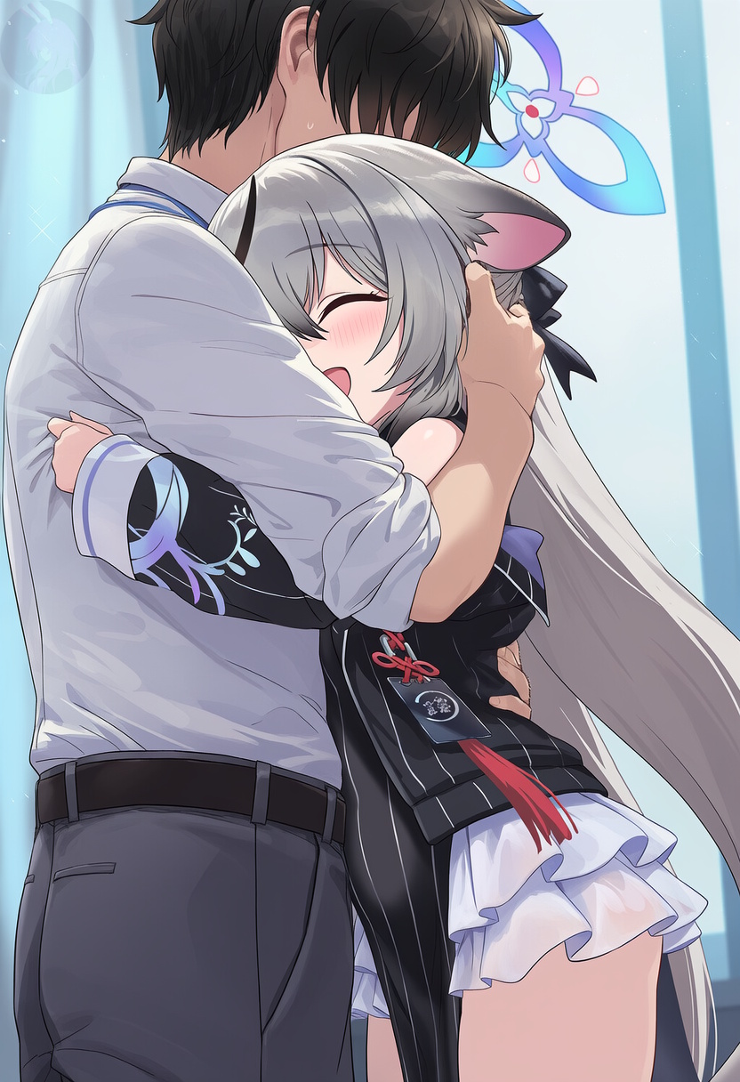 深情的抱抱小心奈，一天的工作感觉值了_图1